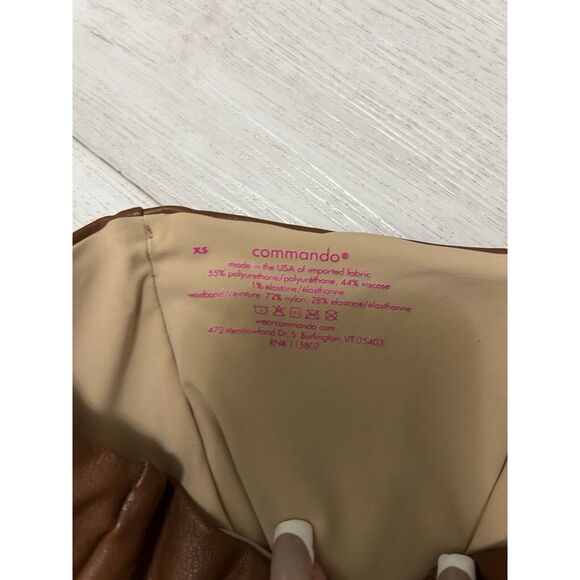Commando Faux Leather Flared Legging‎ Cocoa Brown Perfect Control Sz XS - Picture 10 of 10